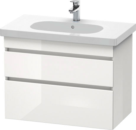DS648404343 Тумбочка подвесная DuraStyle #DS6484 800 x 453 мм Базальт матовый, декор Duravit - Вид №2