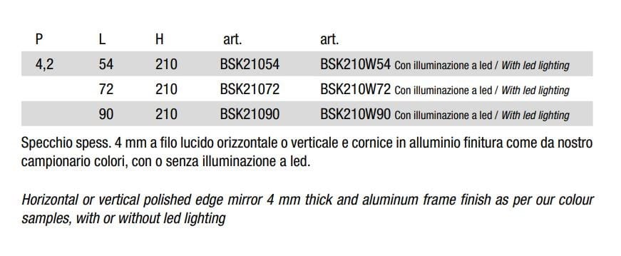 Прямоугольное настенное зеркало для ванной комнаты Antoniolupi Bespoke ARCH-00105502 - Вид №4
