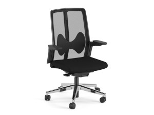 5-спицевое тканевое офисное кресло с колесами с подлокотниками