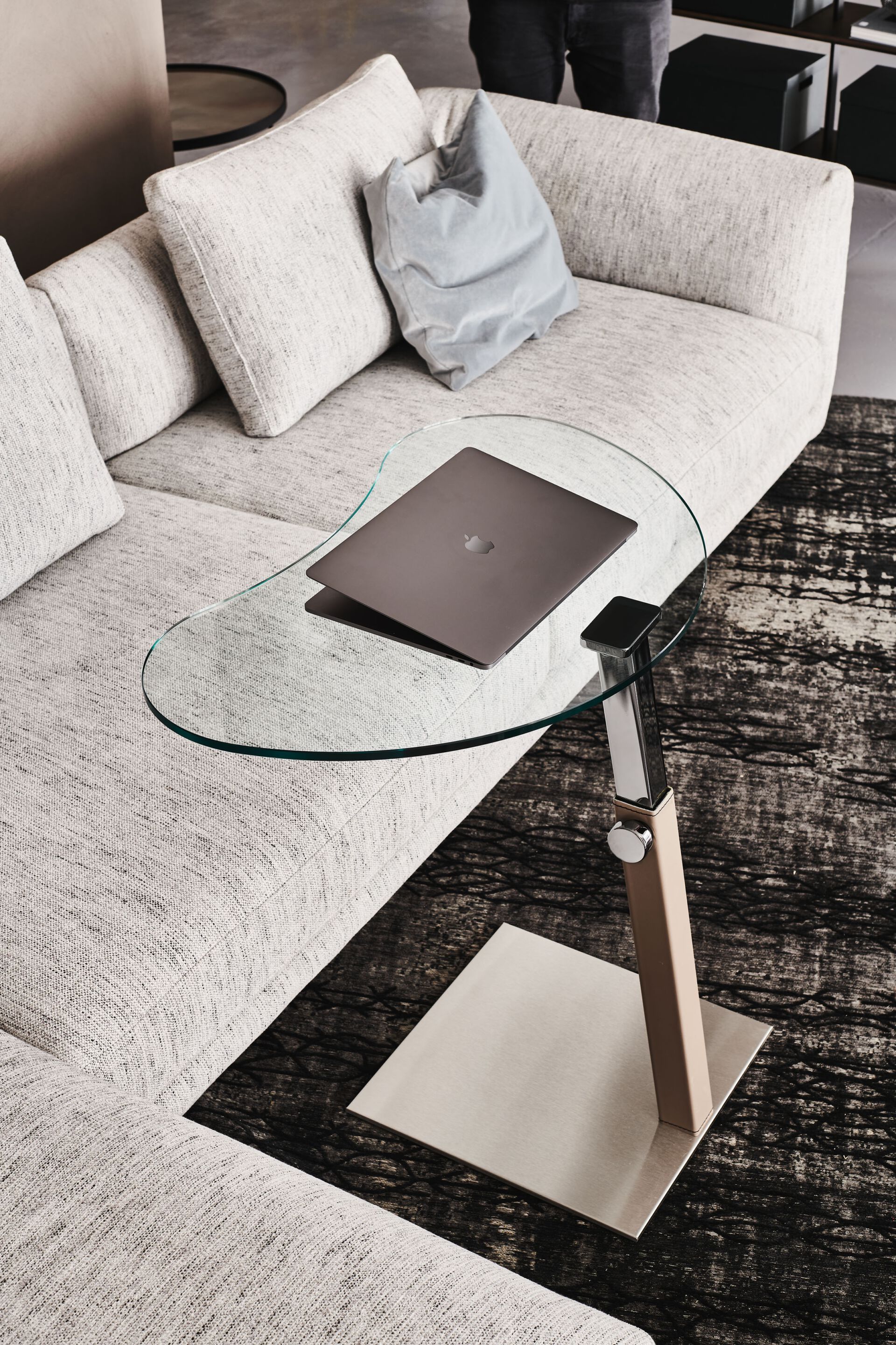 Журнальный столик из нержавеющей стали и хрусталя Cattelan italia LAP ARCH-00067964 - Вид №2