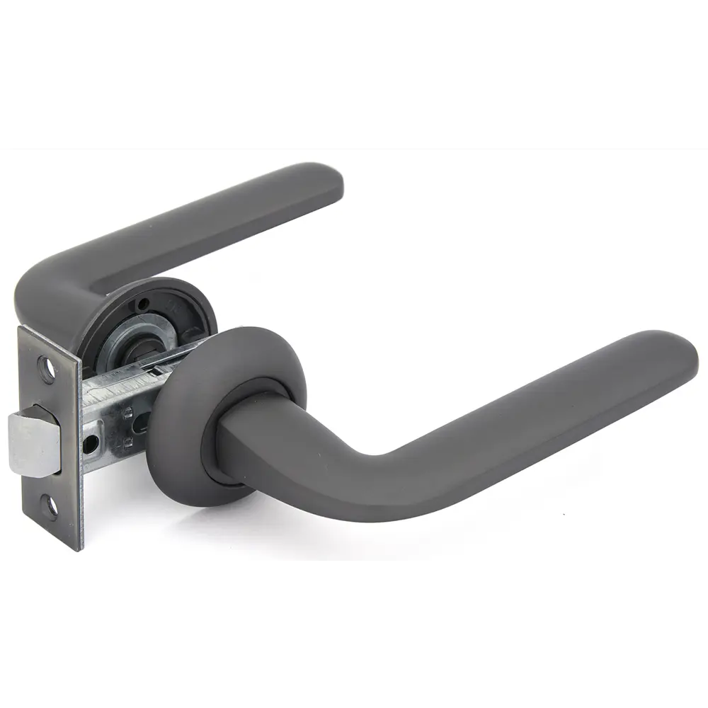 Дверная ручка Palladium 34L 100 GF, без запирания, комплект, цвет графит STLM-2166287