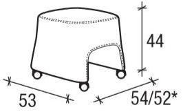 Sesta Низкий табурет на колесиках Blog Bg-301 - Вид №1