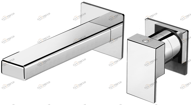 Fir Italia Смеситель для умывальника настенный из латуни с одной ручкой Kelio 63 6318108