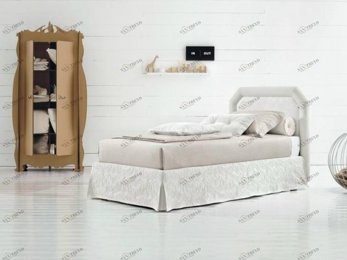 Twils Односпальная кровать с мягким изголовьем Camille sun-id-1351604