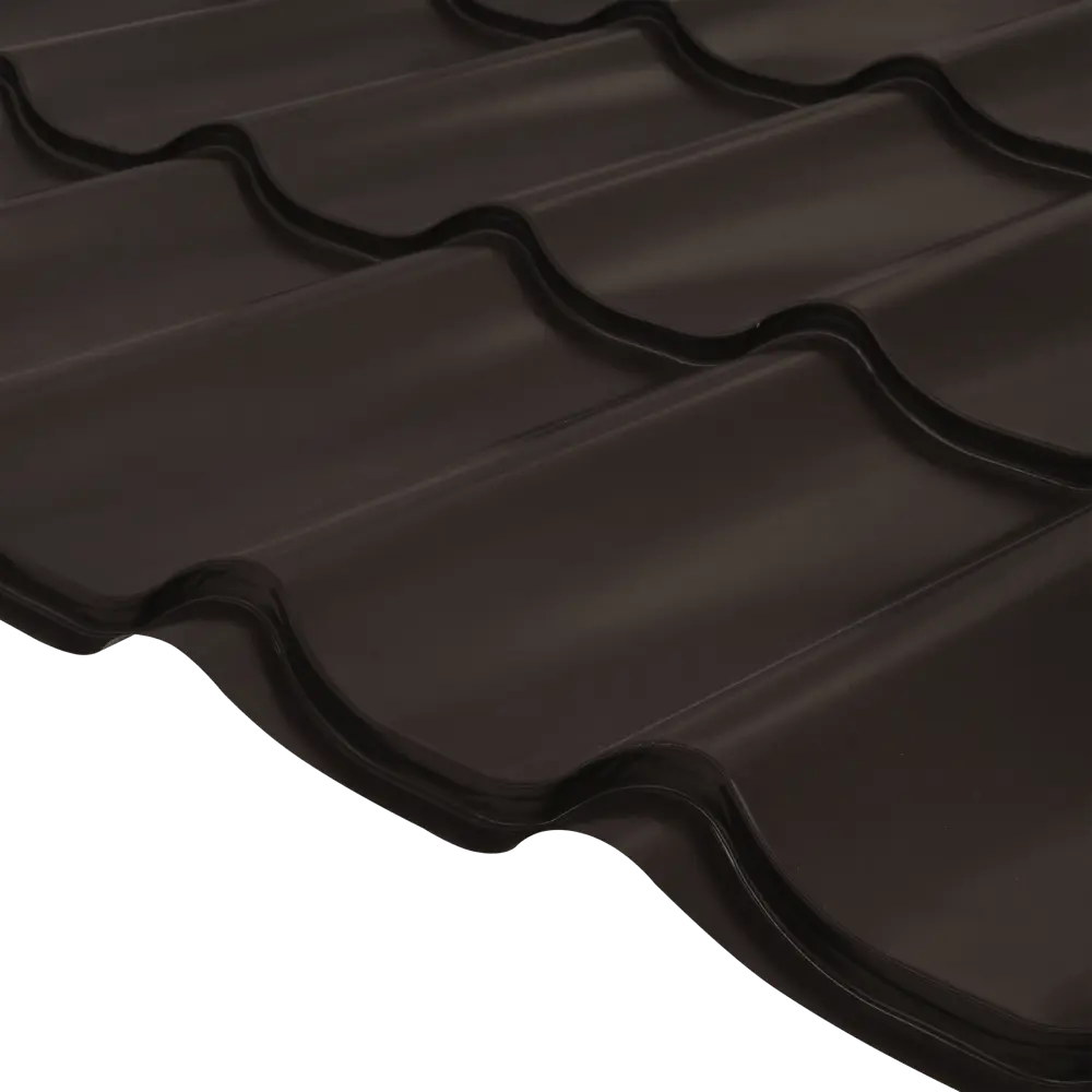 Металлочерепица 0.5 мм ГОСТ 1170x1180 мм RR32 коричневый Grand Line STLM-2203819 - Вид №1