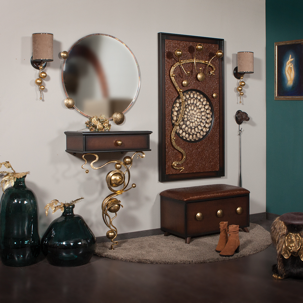 15006 Вешалка настенная Heri 1 Каштан BOGACHO 4627155810528 - Вид №2