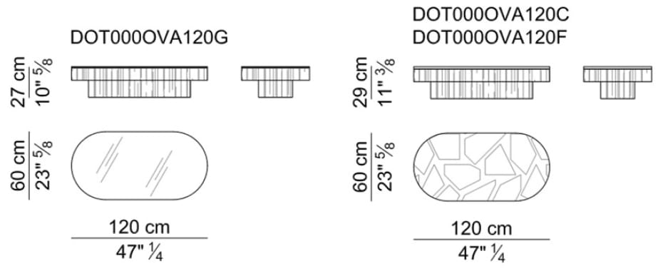 Овальный мраморный журнальный столик i 4 Mariani DOT ARCH-00043287 - Вид №2