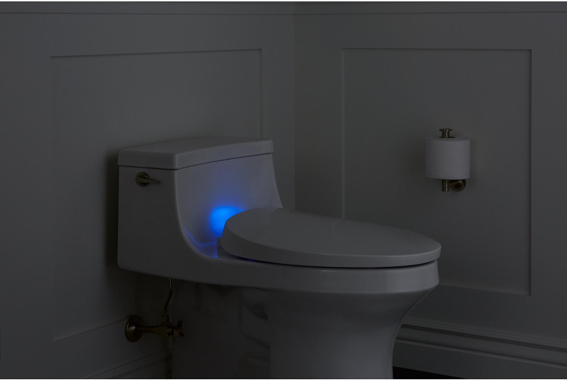 KOHLER PureWarmth Quiet-Close  Удлиненное сиденье для унитаза с подогревом и светодиодным ночником K-10349-96  - Вид №5