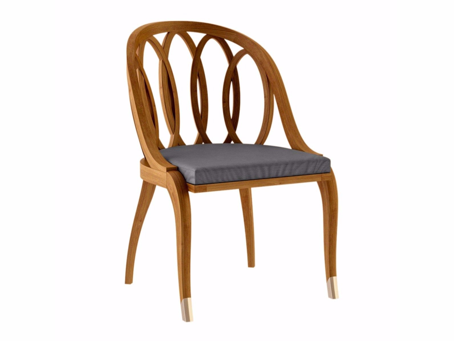 Стул для сада из тикового дерева ASTELLO Tulipe ARCH-00095258