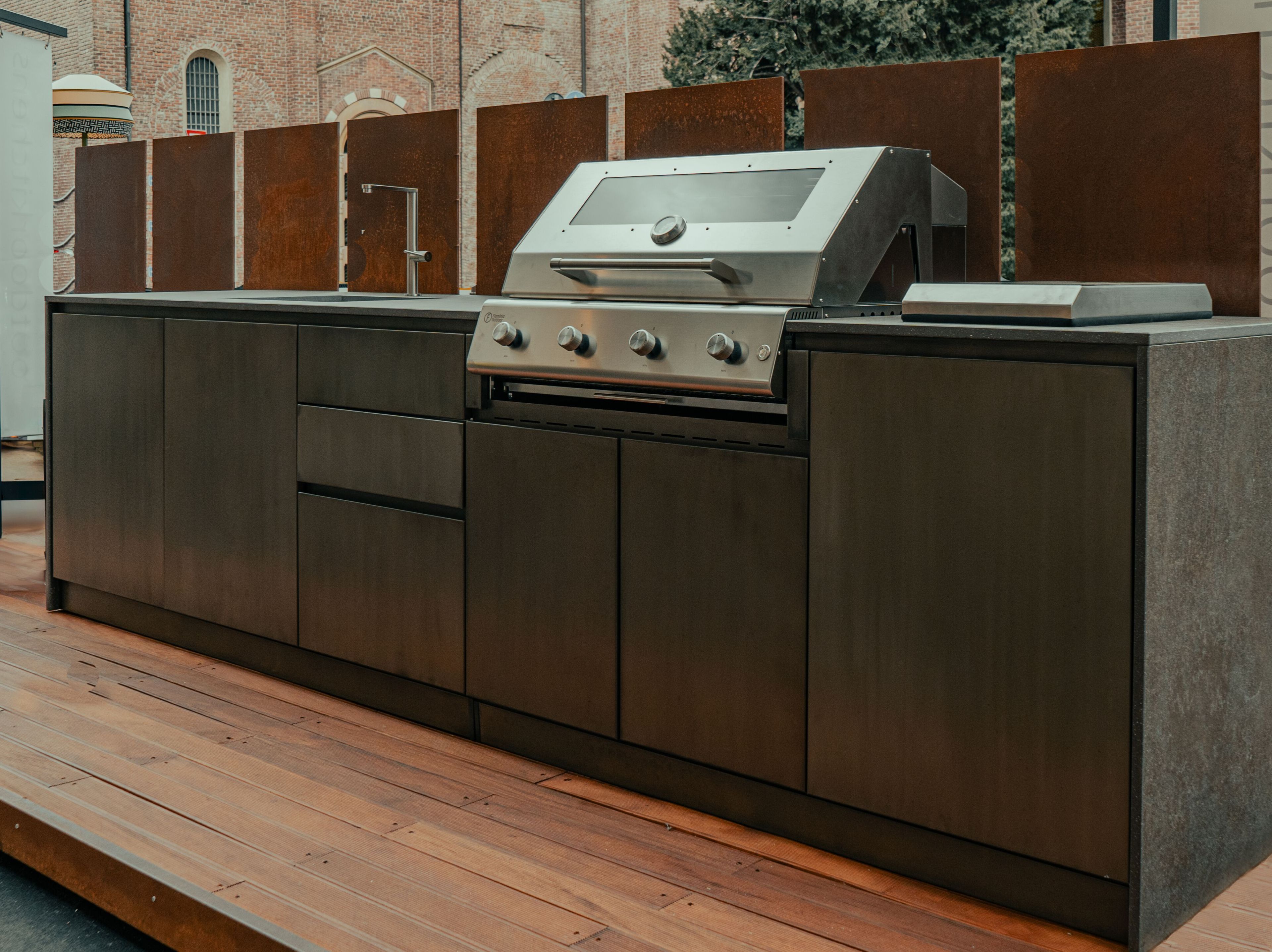 Газовая плита из нержавеющей стали с барбекю OF outdoorkitchens Via Nolfi ARCH-00107940