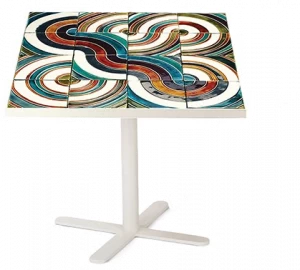 Mambo Unlimited Ideas Квадратный керамический стол с основанием 4 звезды Caldas