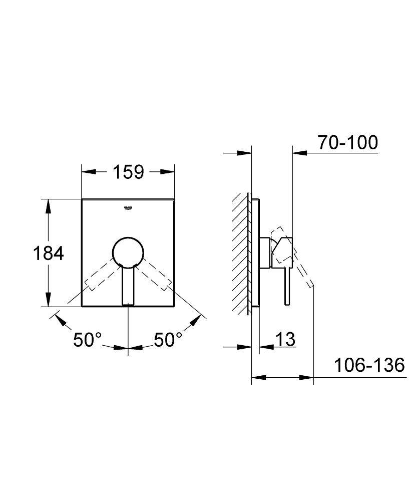 19317000 Смеситель для душа Grohe Allure хром - Вид №1
