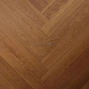 Паркет Ёлка GreenLine Севилья Дуб Натур (Гладкая) 500х125 мм.