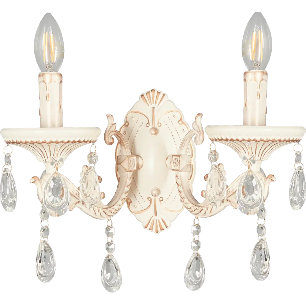 Бра Версаль 2xE14x60 Вт, металл, цвет белый Eurosvet STLM-2036085