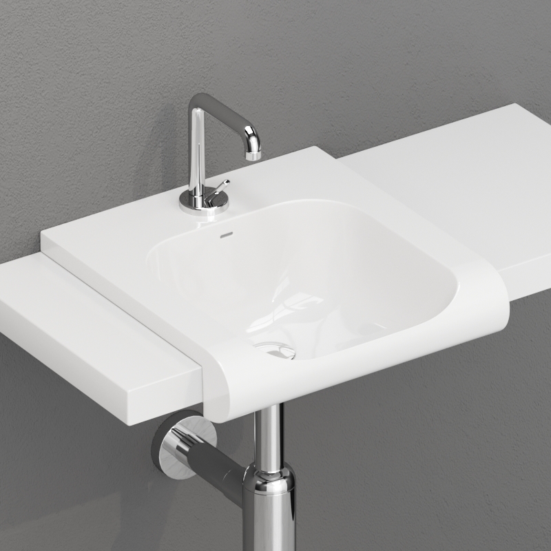 341201 Накладная раковина консольная квадратная Kerasan Inka project