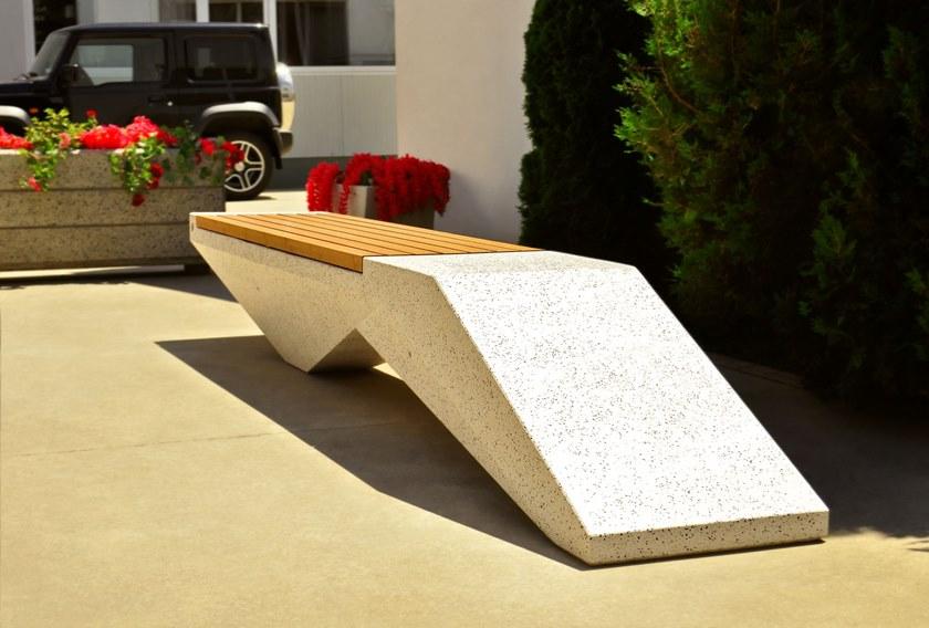 ENCHO ENCHEV - ETE Скамейка из бетона и бамбука без спинки  234  - Вид №10