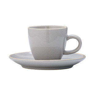 2000983154187 Чашка с блюдцем Bloomingville серая SERAX