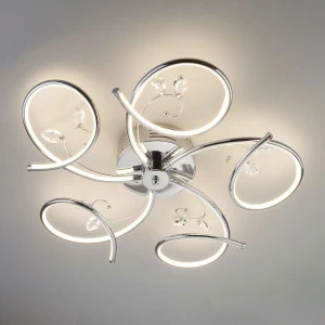 Потолочная светодиодная люстра Eurosvet Agata 90089/5 хром EUROSVET AGATA 184445 Хром