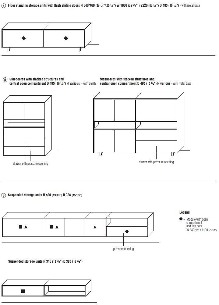 Molteni & C. Модульный буфет с ящиками Pass-word evolution sun-id-1440004 - Вид №6