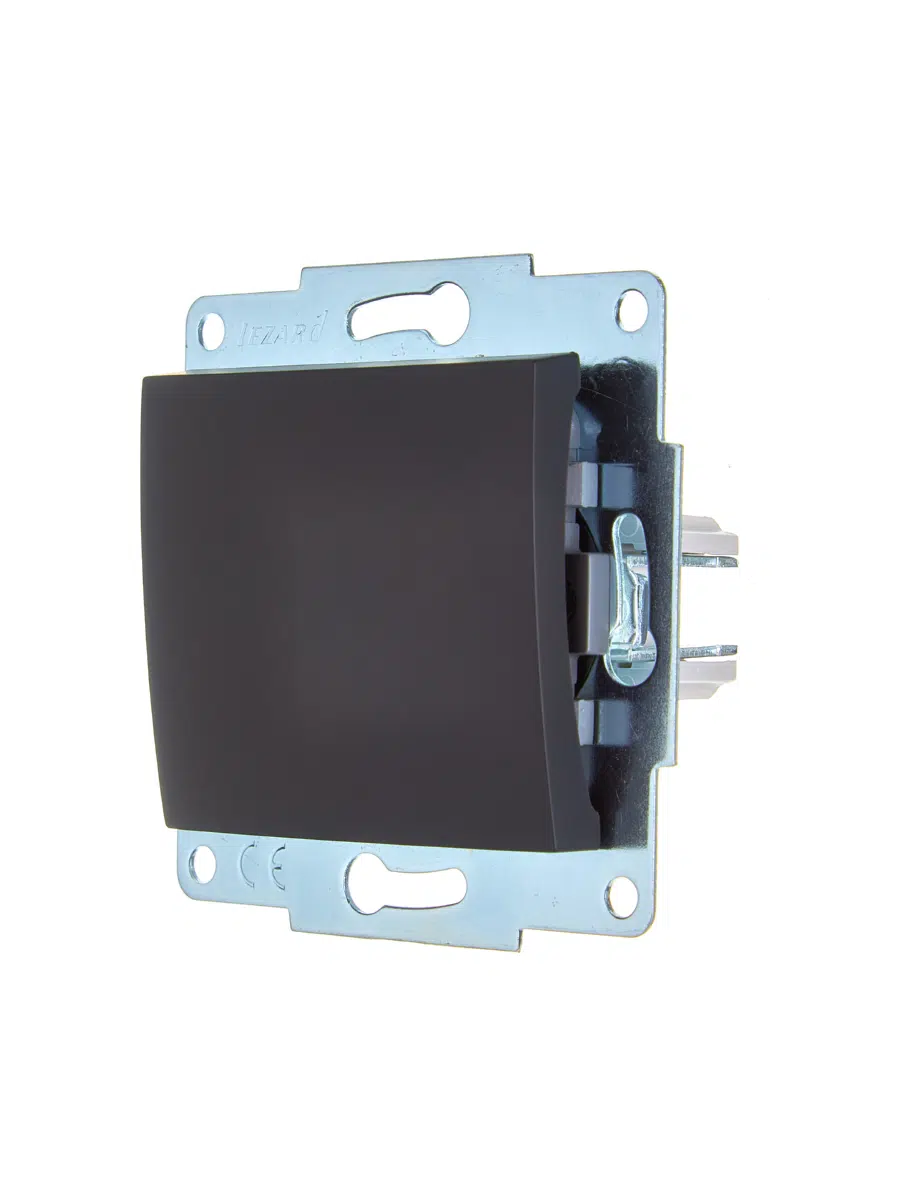 ASTI Выключатель чёрный бархат механизм LEZARD 7081-4288-100 - Вид №2