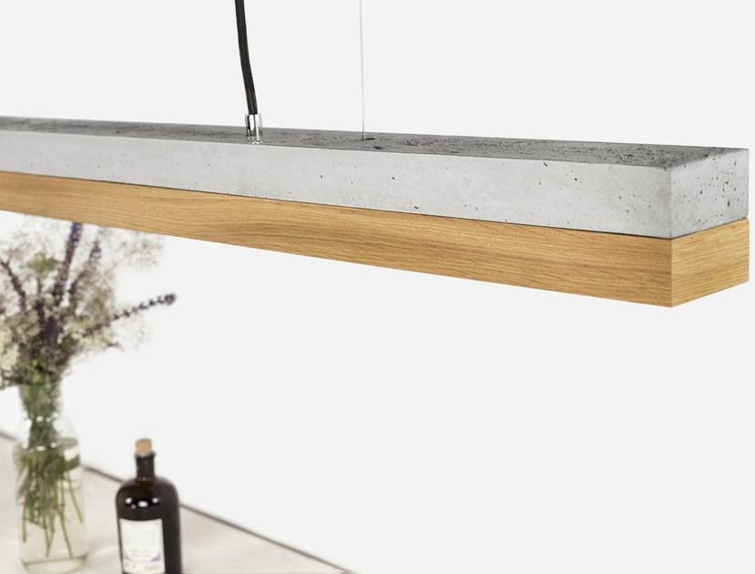 GANTlights Led подвесной светильник из бетона и дерева C sun-id-1431997 - Вид №2