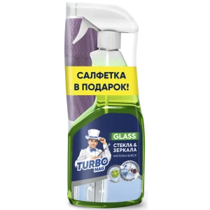 TURBOMAG - Средство для стекол и зеркал 500 мл с салфеткой 89415111