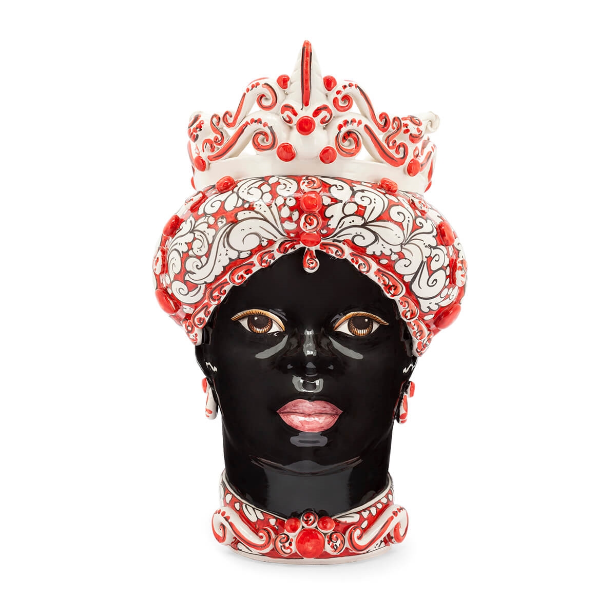 200656-BR ABHIKA ВАЗА MORO LADY MEDIUM BLACK/RED  - Вид №2