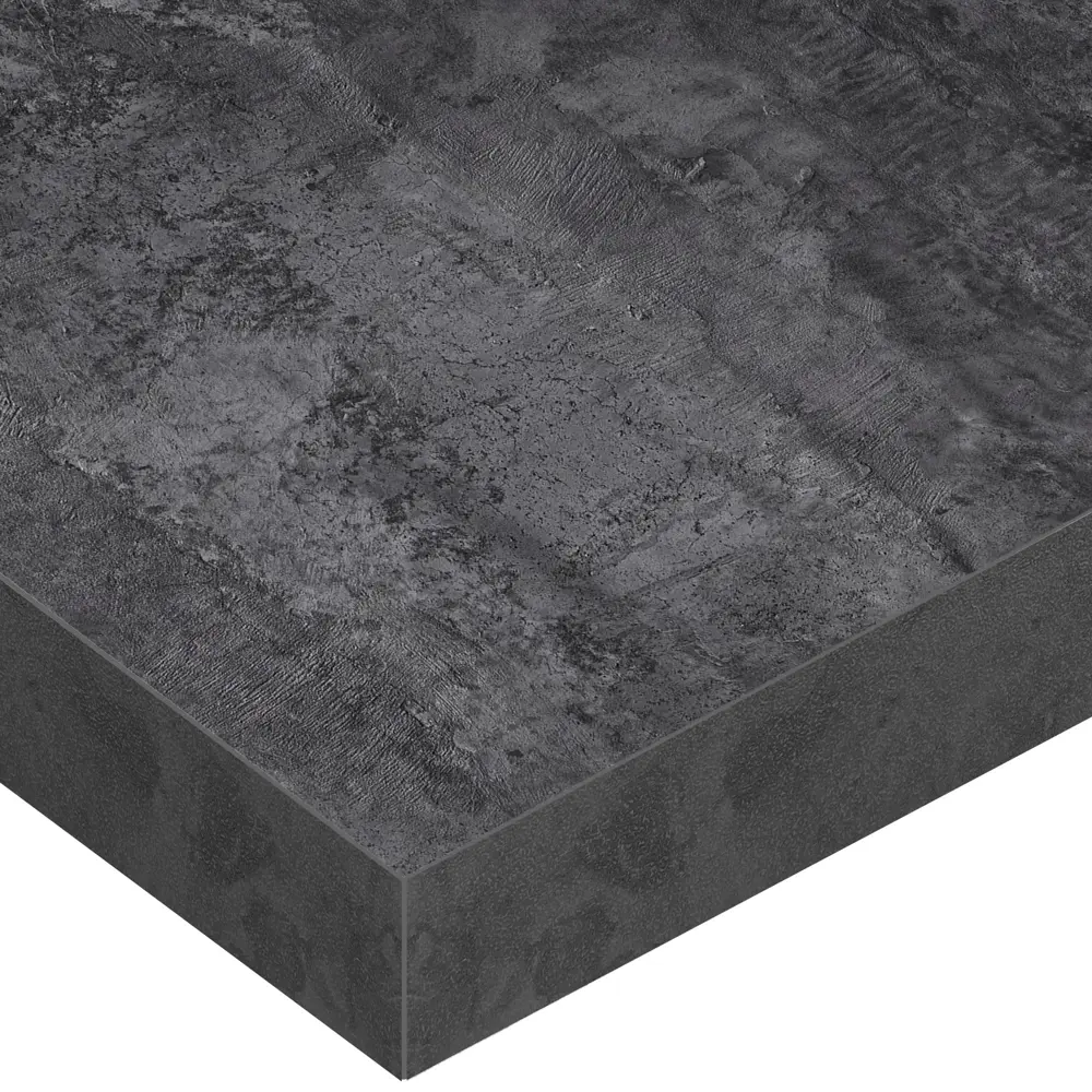 Столешница KONSENSA Бетон темный 80x120x3.8 см ДСП цвет серый ДСП Прямой угол STLM-2050314 - Вид №2