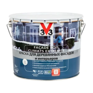 Краска для деревянных фасадов V33 база А 9 л