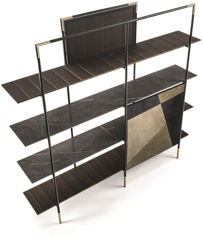 Frigerio Salotti Открытый самонесущий двухсторонний книжный шкаф Kevin sun-id-1489396 - Вид №1