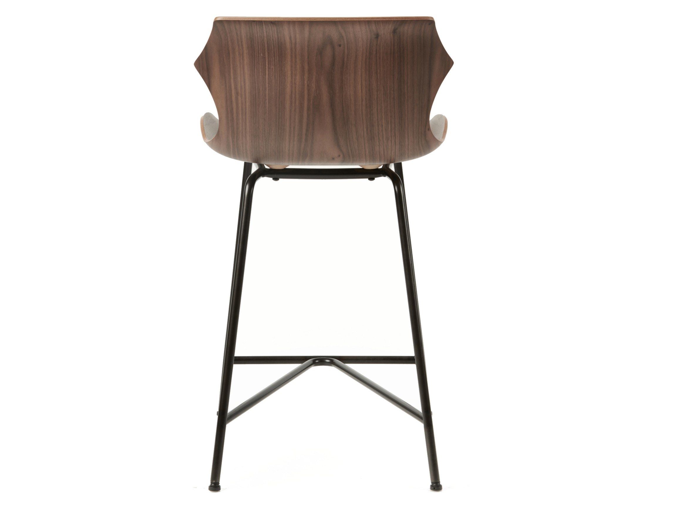 Стальной и деревянный стул со спинкой BassamFellows Лепесток ARCH-00117242 - Вид №4