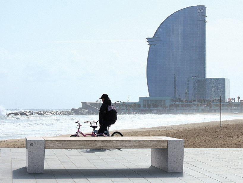 Bellitalia Скамейка из керамогранита без спинки Eraclea sun-id-1466493 - Вид №1