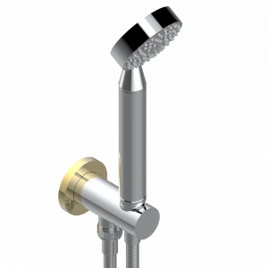 U5C-54 Душ ручной стильный встраиваемый в стену, шланг и патрубок для душа с крючком Thg-paris Paradise Хром/золото