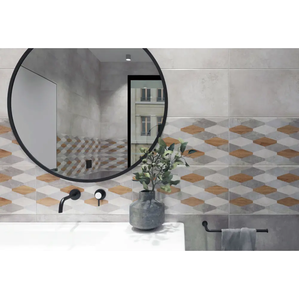 Настенная плитка НЕФРИТ-КЕРАМИКА Эни серый 30х60 см 89232592 STLM-0943664 - Вид №7