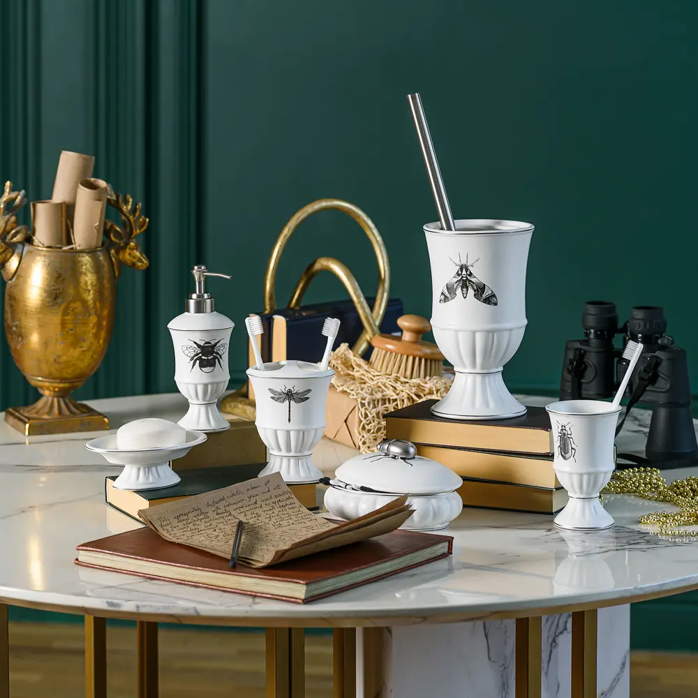 Стакан для зубных щеток Buzz Fauna керамика цвет белый Santreyd STLM-2163510 - Вид №6