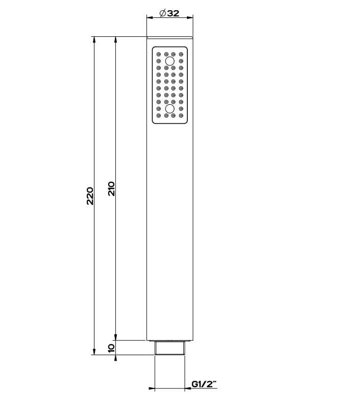 Хромированный латунный ручной душ с системой защиты от накипи Gessi гравированный ARCH-00021296 - Вид №1