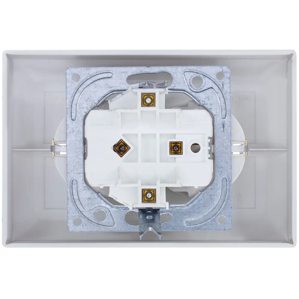 Розетка ABB BJB Basic 55 Шале 2 разъема с заземлением моноблок цвет белый STLM-2185085 - Вид №2