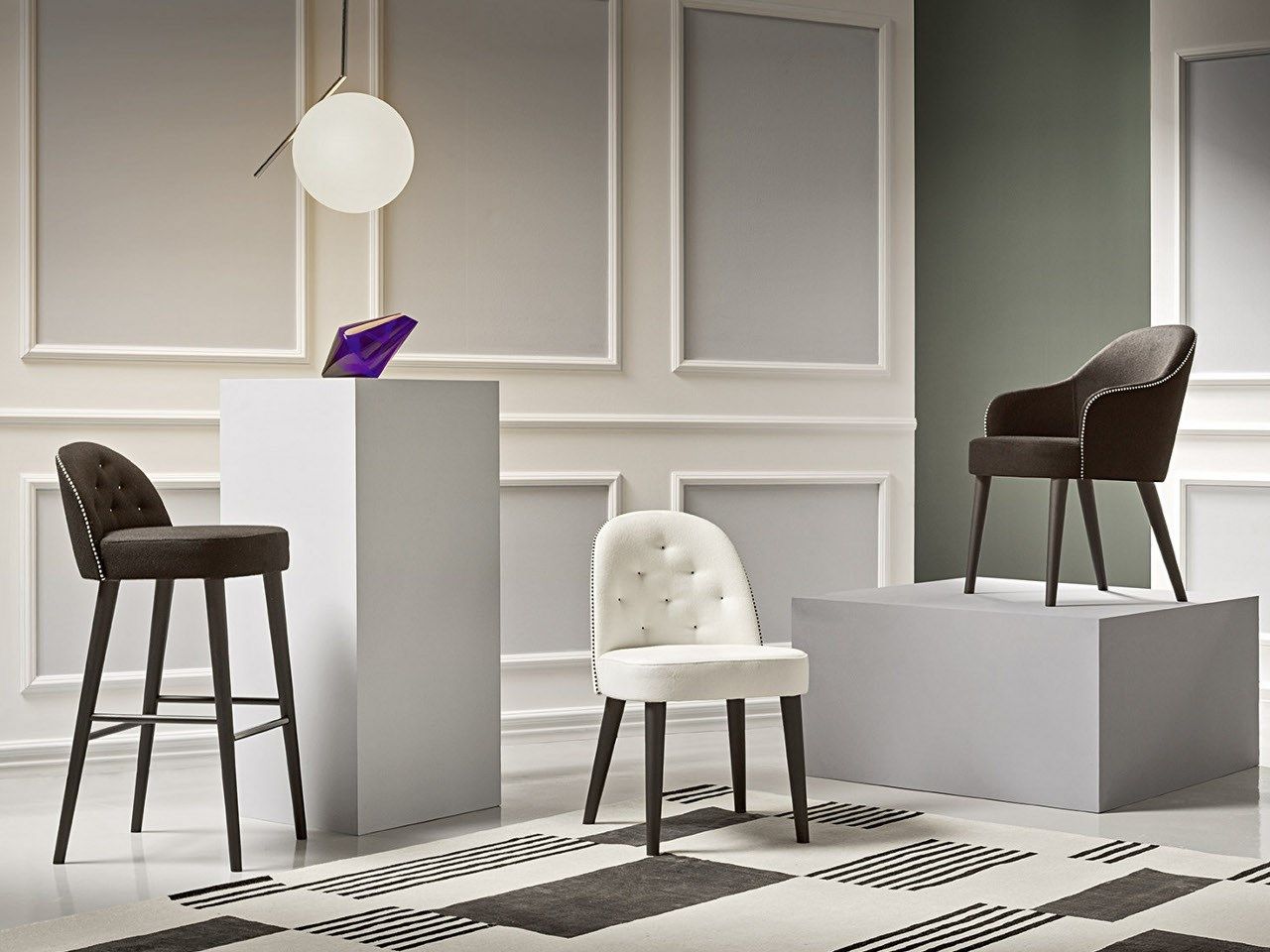 Барный стул capitonné из ткани Very Wood ARCH-00142960 - Вид №2