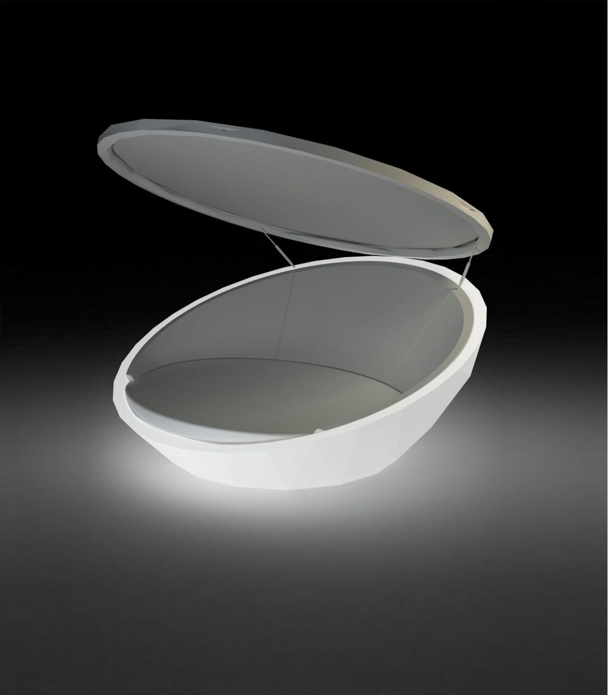 088561 Кровать круглая с откидным навесом LED Vondom Ulm