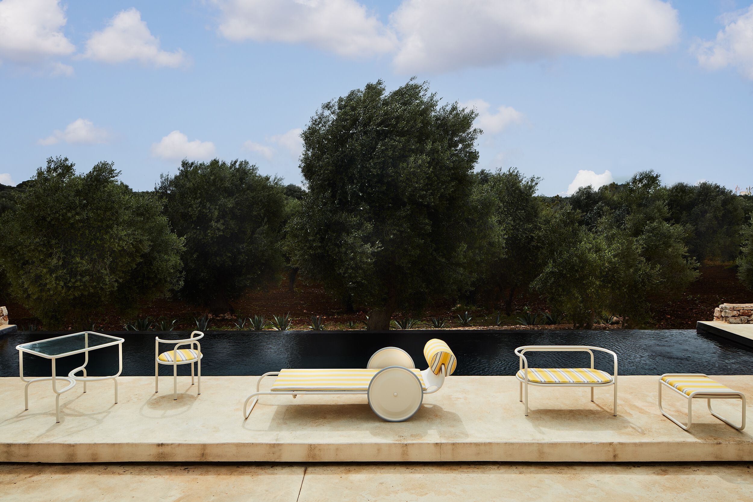 Садовый стол из нержавеющей стали и стекла Exteta Jacquemus + Exteta Special Re-Edition ARCH-00092427 - Вид №2