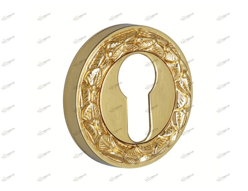 0EY065.000.22 Накладка с каплевидным вырезом европрофиля Сатинированная латунь Mestre 