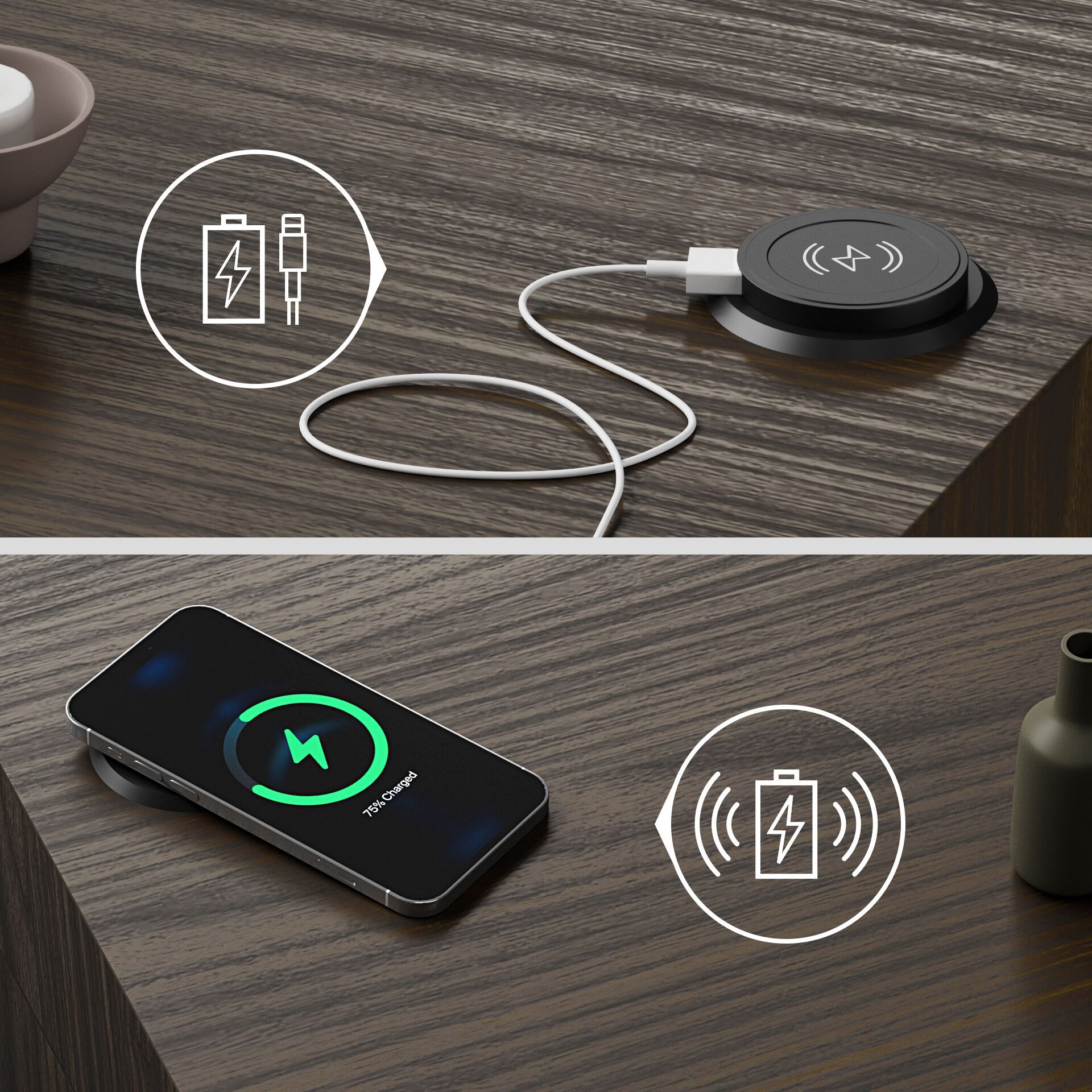 Прямоугольный меламинированный стол с беспроводным зарядным устройством Mobili Fiver Evolution ARCH-00123647 - Вид №25