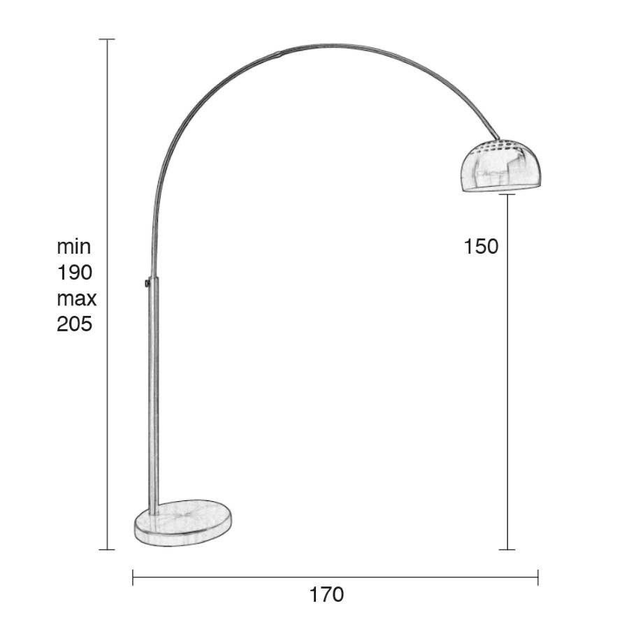 Лампа напольная Metal Bow, латунь Zuiver 5100047 - Вид №10