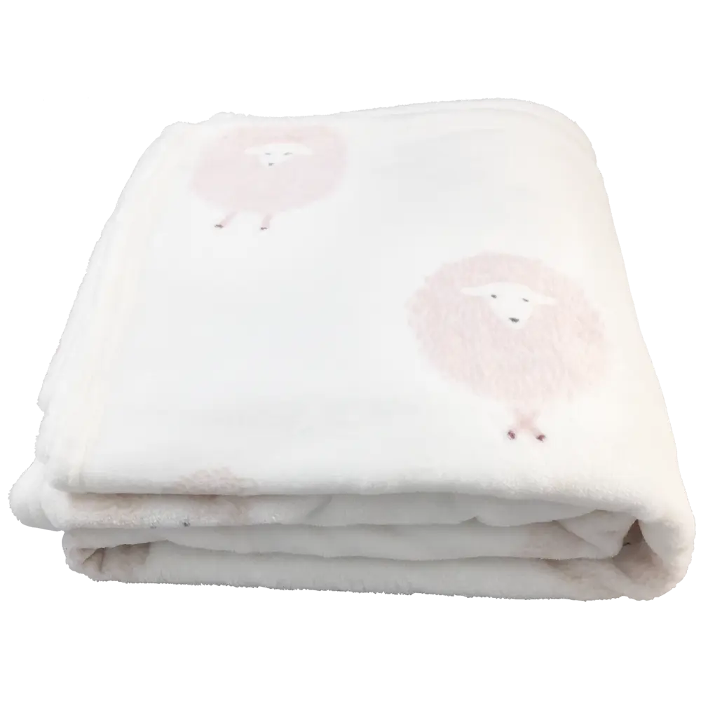 Плед «Овечки» 140x200 см фланель цвет розовый BELEZZA STLM-2171996