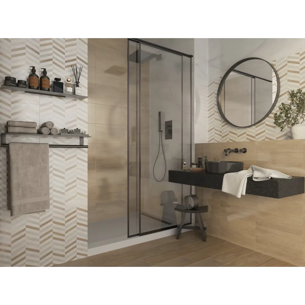Плитка настенная Шахтинская Плитка Онтано 25x40 см 1.4 м² глянцевая цвет коричневый 87655828 STLM-2060009 - Вид №4