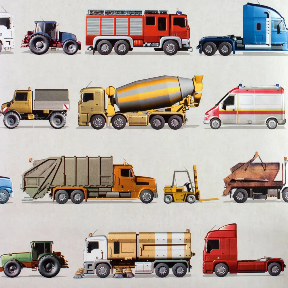 Обои бумажные для детской Машинки 0.53х10 м разноцветный Ra 293906 Rasch Kids & Teens II STLM-2148126