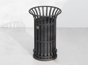 Наружная металлическая корзина для мусора