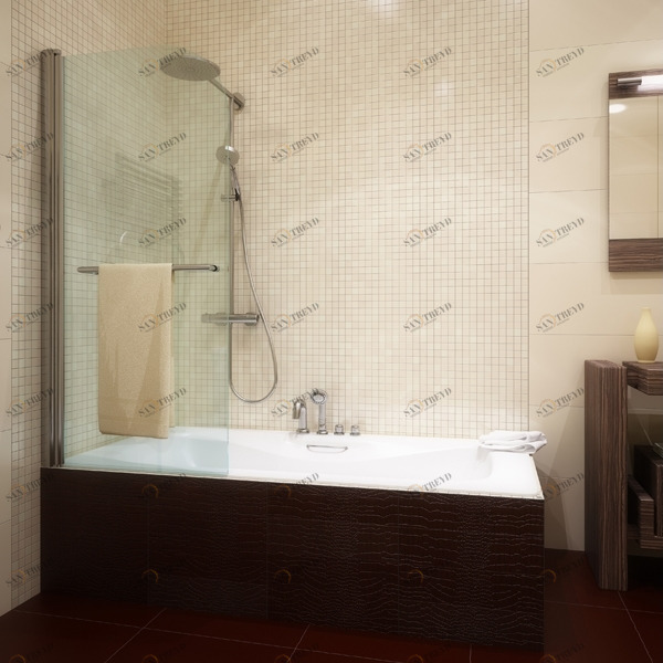 120X150GV601 Душевое ограждения на борт вынны GUTEWETTER Германия LUX