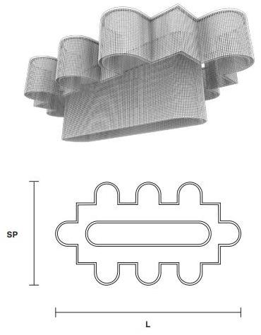 Masiero Led потолочный светильник из окрашенного металла с кристаллами Programs sun-id-1497743 - Вид №1