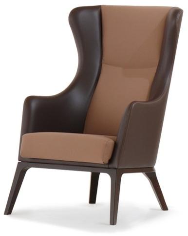 Wiesner-Hager Кресло Wing из кожи с подлокотниками Grace 2122 - Вид №1